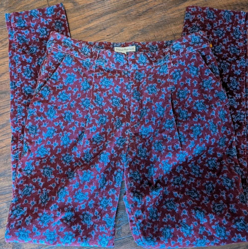 Journal Standard Paisley Corduroy Pants Japanese Size 36